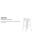 thumbnail image 6 of Home Square 30" Metal Backless Bar Stool in White - Set of 2, 6 of 11