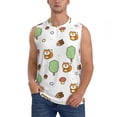 thumbnail image 3 of Uemuo Tree Squirrel Pattern Men's Sleeveless T-Shirt,Muscle Athletic Tank Top, Moisture-wicking Quick-dry Breathable Classic Tee Top for Gym Run Outdoor Sports-Large, 3 of 8