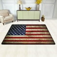 thumbnail image 2 of FREEAM Vintage Retro American Flag Non Slip Area Rug for Living Dinning Room Bedroom Kitchen, 4' x 6'(48 x 72 Inch), USA Flag Star and Stripe Nursery Rug Floor Carpet, 2 of 6