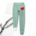 thumbnail image 1 of LSLJS Women's Love Printing Leggings with Elastic Drawstring Pockets Thick Warm Pants, 1 of 3