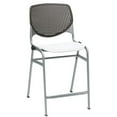 thumbnail image 6 of KFI Studios KOOL Armless Stacking Counter Barstool, White Seat, Brownstone Back, 6 of 6