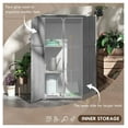 thumbnail image 4 of Outdoor Storage Cabinet Garden Shed - Waterproof Wood Shed with Lockable Doors, 35.5" W x 21.5" D x 63.5" H, Gray, 4 of 9