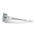 thumbnail image 4 of Solid 14k White Gold Blue Topaz Birthstone Marquise Engagement Ring Size 7.5, 4 of 6