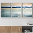thumbnail image 2 of wall26 Framed Canvas Print Wall Art Set Minimal Blue Paint Stroke Landscape Abstract Shapes Illustrations Modern Art Decorative Multicolor Chic for Living Room, Bedroom, Office - 24"x36"x3, 2 of 5