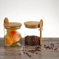 thumbnail image 5 of Round Glass Jar With Spoon & Seal for Food & Cosmetics Storage Elegant and Versatile Design with Airtight Lid for Freshness, 5 of 7