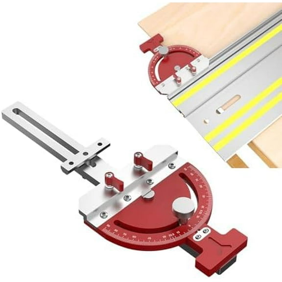 Adjustable Multi-angle Track Saw Guide Fit for Makita Fit for Fit for Festool Fit for DeWalt Guide Rail, Router Table Band Saw Square Right Angle Guide Angle Stop Table Saw Miter Gauge