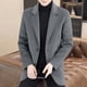 thumbnail image 4 of Ceisia Men's Slim Notched-Lapel Faux-Wool Casual Polyester Blazer Gift, 4 of 6