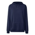 thumbnail image 3 of felwors Oversized Hoodies For Women Plus Size Long Sleeve Drawstring With Pockets Pullover Sweatshirt Trendy Winter Clothes Navy, L, 3 of 3