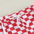 thumbnail image 4 of Girl Summer Shorts Checkerboard Tie-up Elastic Waist Short Pants, 4 of 6