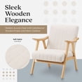 thumbnail image 4 of JOMEED Chaise d'Appoint Moderne avec Cadre en Bois Rembourré et Coussin en Tissu, 4 of 11