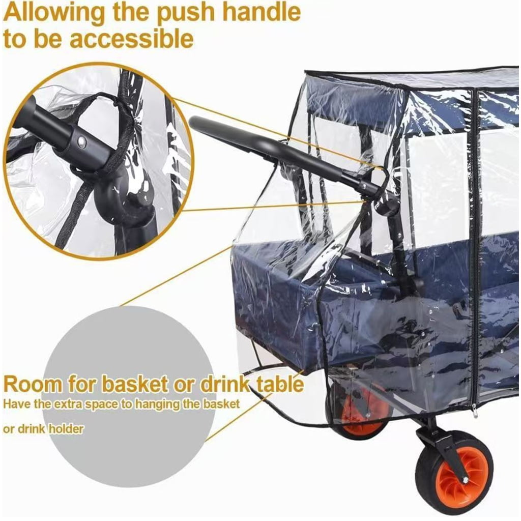 MOMOJIA Compacts Folding Rain Shield For Camping Wagon Weather Proof Easy Installation