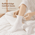 thumbnail image 5 of COOPLUS 8 Pairs Ruffle Socks for Women, Frilly Edge Quater Cute Socks for Daily Wear, 5 of 7