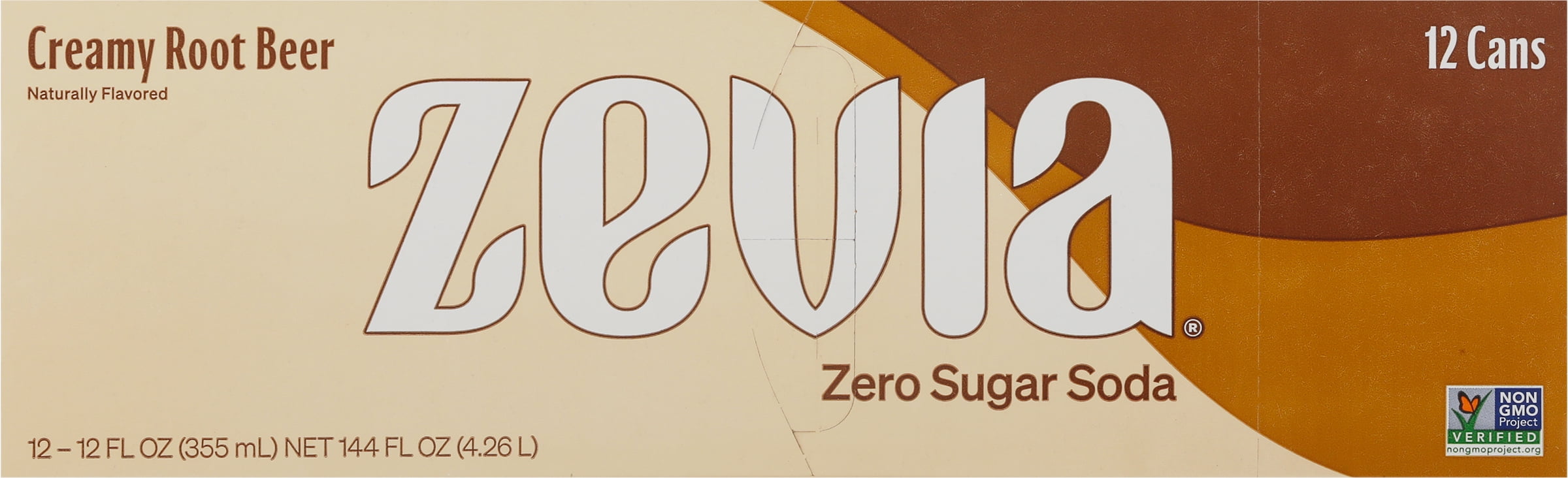Zevia - Soda Zero Creamy Root Beer, 12Pk, 144fo | Pack of 2