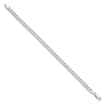thumbnail image 2 of 925 Sterling Silver 6mm Curb Chain Bracelet Beveled, 2 of 6