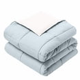 thumbnail image 2 of Wholesale Beddings Throw Blanket, Reversible Soft Medium Warmth (50-Inch Wide x 75-Inch Long) Down Alternative Comforter, Blue-White, 2 of 4