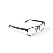 OCTO180 Mens Deuce! Browline Prescription Eyeglasses with Case, Gray