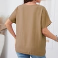 thumbnail image 6 of IROINNID Plus Size Tops For Women Sexy Trendy T-shirt Round Neck Short Sleeve Tops Spring Saving Sale, 6 of 6