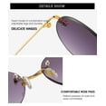 thumbnail image 4 of Gafas de sol clásicas sin montura para mujer, gafas redondas sin montura para hombre, gafas ultraligeras UV400, 4 of 5