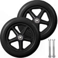 thumbnail image 1 of 8 Inch Non-Slip Solid Tires, Wheelchair Replacement Wheels, 2pcs, 190mm Gray, Fits Rollators and Walkers_Perfect Gift, 1 of 5