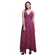thumbnail image 1 of Bimba Robe Longue à Imprimé Floral pour Femmes, Bretelles Spaghetti, Col en V, Maxi, Tenue de Plage - XX-Grand, 1 of 5