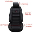 thumbnail image 2 of ELUTO Universal Car Front Seat Covers, Water Resistant Breathable PU Leather Seat Protectors Auto Interior Accessories, Black, 1 Piece, 2 of 9