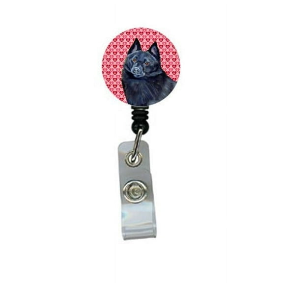 Carolines Treasures LH9159BR Schipperke Valentines Love and Hearts Retractable Badge Reel or ID Holder with Clip
