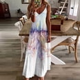 thumbnail image 4 of Watercolor Jellyfish Cute Sleeveless Suspender Dress Summer Fashion Casual Long Dress, 4 of 9