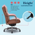 thumbnail image 5 of La-Z-Boy Symphony Executive Office Chair Bonded Leather Cognac and Graphite, 5 of 8