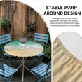 thumbnail image 2 of Teal Beach Round Tablecloth for 36-44 Inch Tables, Fitted Table Cover with Elastic Edge, Summer Ocean Coastal Nautical Seaside Waterproof Outdoor Table Cloth Protector for Patio Garden Dinner Picnic, 2 of 9