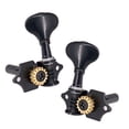 thumbnail image 3 of Tachiuwa MagiDeal 4pc 2R2L Vintage Ukulele Gold String Tuning Peg Machine Heads Black, 3 of 9