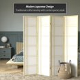 thumbnail image 2 of Red Lantern 6 ft. Tall Double Cross Shoji Screen - Ivory - 4 Panels, 2 of 7