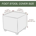 thumbnail image 7 of LKJYER Stretch Ottoman Covers Square Ottoman Slipcover Jacquard Storage Ottoman Elastic Bottom Footrest Stool Covers Protector Stool Covers Furniture for Living Room, 7 of 7