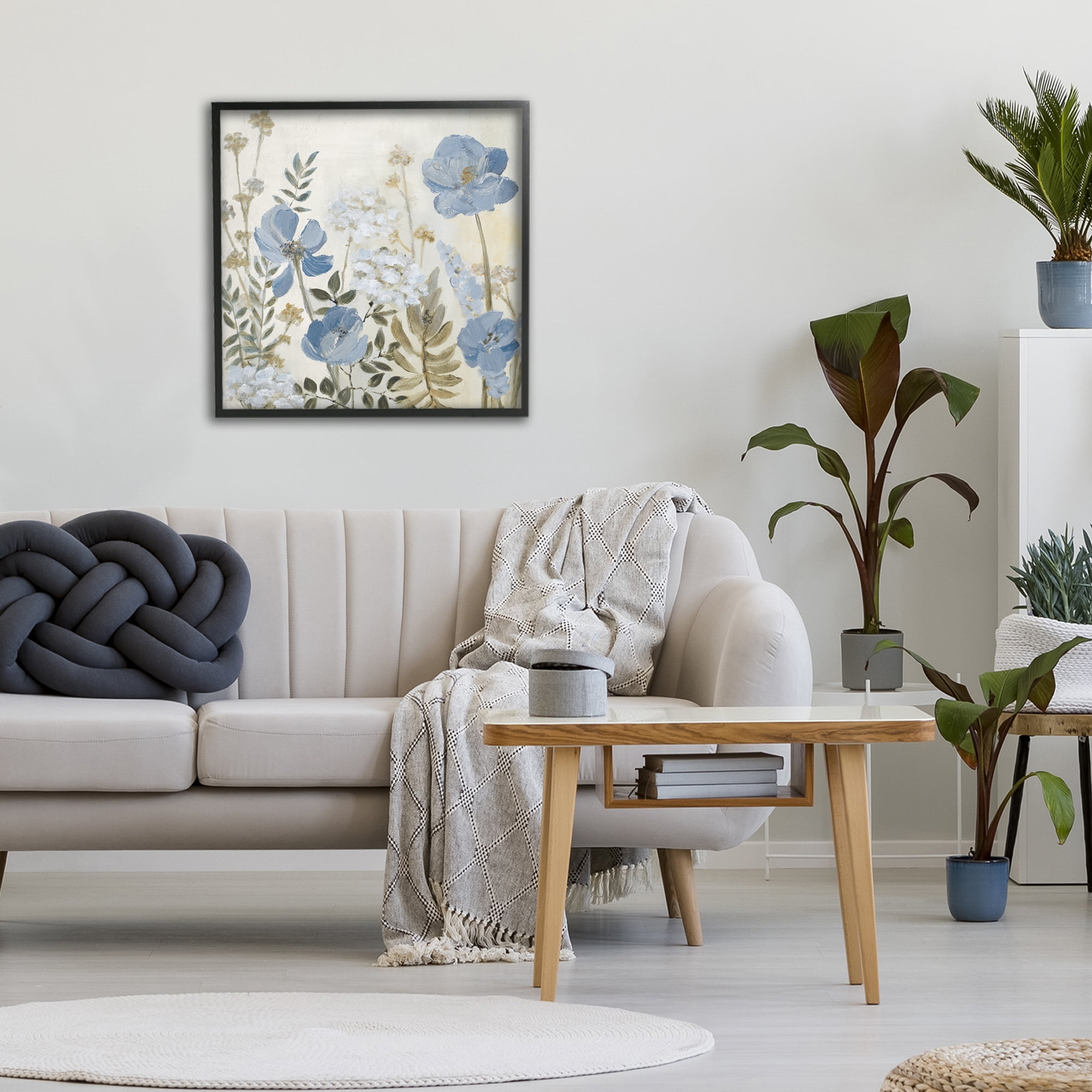Stupell Industries Peaceful Blue Iris Garden Black Framed Giclee Art, design by Lanie Loreth