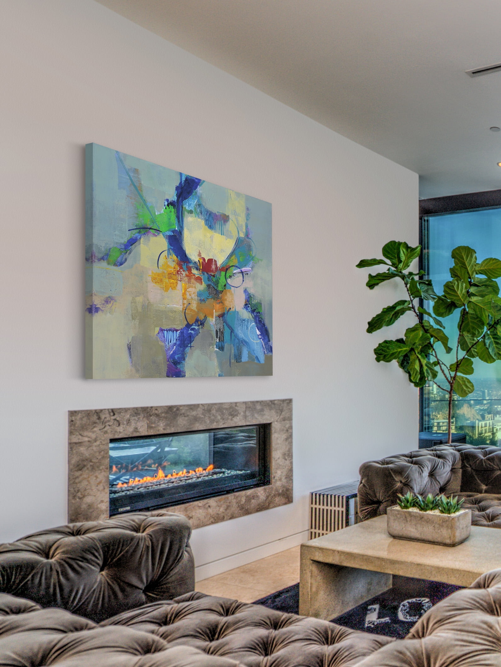 "Time Travel II" Painting Print on Wrapped Canvas