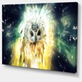 thumbnail image 2 of Owl over Colorful Abstract Image - Animal Canvas Wall Art, 2 of 3