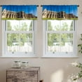 thumbnail image 2 of LALILO Kitchen Curtain Valance Castle London United Rod Pocket Window Curtain 52"x 18" Set of 2, 2 of 7