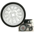 thumbnail image 2 of 16" Polyurethane Rear Wheelchair Tire - Non-Slip, Durable 4-Hole Design with 45mm Center Bore  

(Character count: 86)  

Alternative version:  
Premium 16-Inch Explosion-Proof Wheelchair Wheels -, 2 of 6