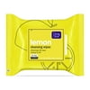 Clean & Clear Oil-Free Lemon Face Cleanser Wipes with Vitamin C, 25 ct