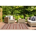 thumbnail image 3 of SAFAVIEH Courtyard Patrice Striped Indoor/Outdoor Area Rug, Red/Beige, 5'3" x 7'7", 3 of 6