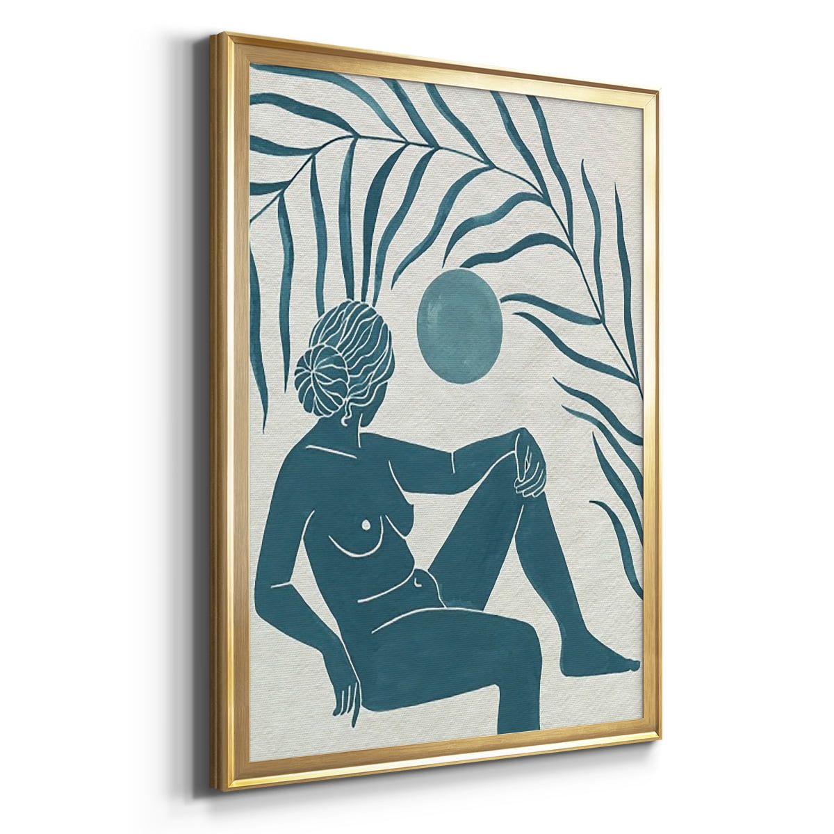 Moon Gazer I Premium Framed Print, in Gold, Black, or Silver - Ready to Hang