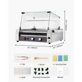 thumbnail image 3 of KFFKFF Sausage Roller, 30 Sausage 11 Rollers, Stainless Steel Hot Dog Grill Cooker, 1600W Professional Hot Dog Machine with Two-way Temp Regulation, Lid, Side Storage Compartment, 3 of 9
