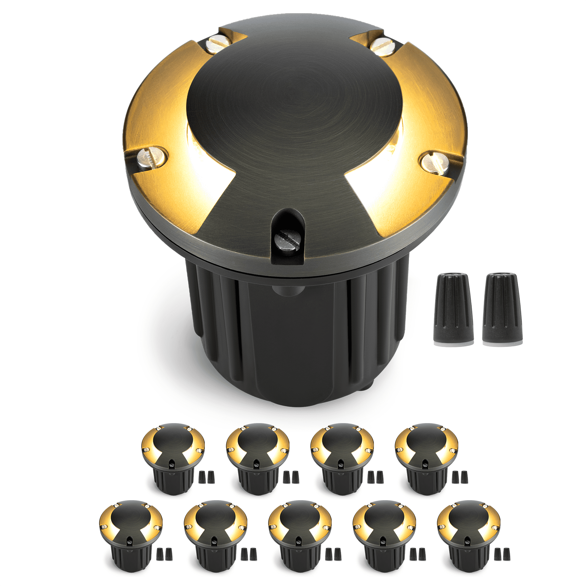 Gardenreet Brass Low Voltage Well Lights,12V LED Outdoor Landscape