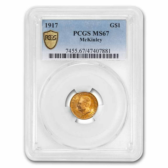 1917 Gold $1.00 McKinley Commem MS-67 PCGS
