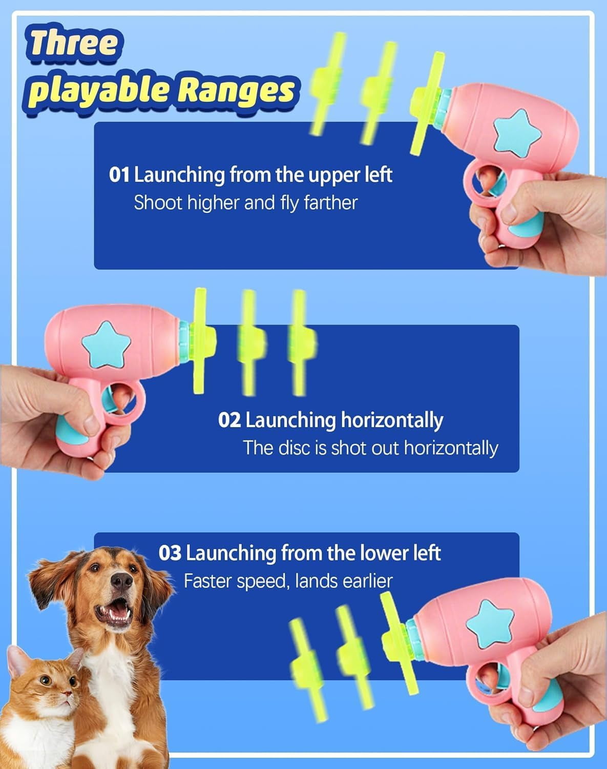 Bamboo Dragonfly Catapult Launcher, LED Glowing Cat Toy Disc Launcher, Interactive Pet Fetch Toy for Cats Kittens Exercise & Night Play, Fun Gift for Pet Lovers