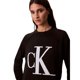 thumbnail image 4 of Suéter Calvin Klein para Mujer con Logo Monograma y Cuello Simulado Negro, 4 of 5