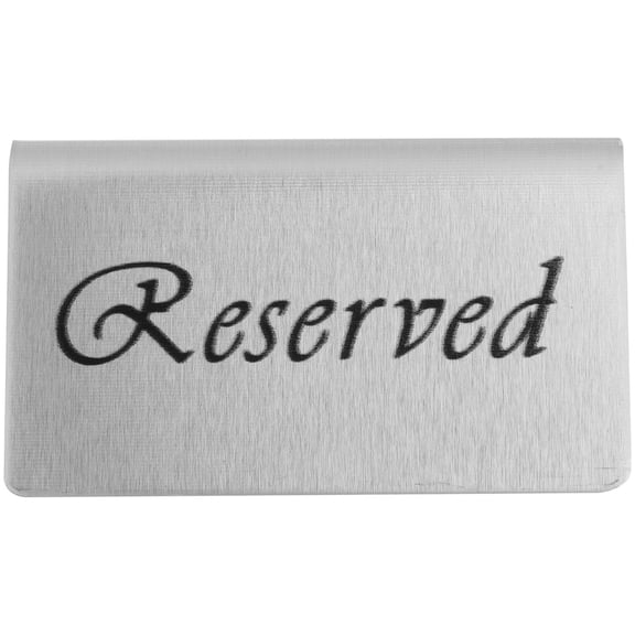 Soimiss Metal Reserved Sign Plated Silver Color for Restaurant Tables and Wedding Seating