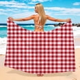 thumbnail image 6 of Frostluinai Womens Beach Sarong Chiffon Swimsuit Coverups Plaid Print Sheer Bikini Wraps for Swimwear Bathing Suit Cover Up, 6 of 6
