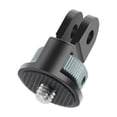 thumbnail image 3 of Aluminum Alloy Two-card Slot 1/4 inch Screw Tripod Adapter 360Rotating Mount Holder For Gopro For Insta360, 3 of 5