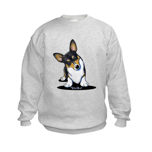CafePress - Kiniart Tricolor Corgi Kids Sweatshirt - Kids Sweatshirt, Youth Crew Neck Sweatshirt