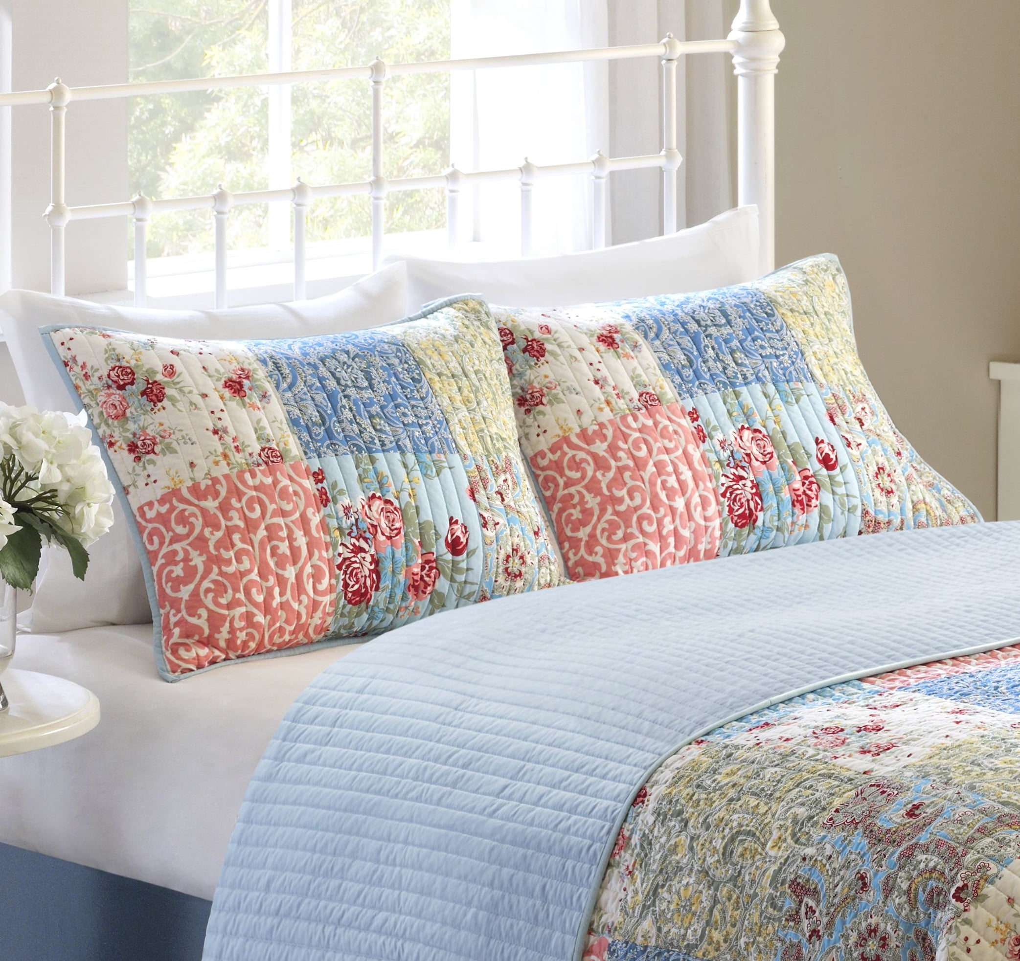 Mainstays Vintage Floral Patchwork Standard Sham Single